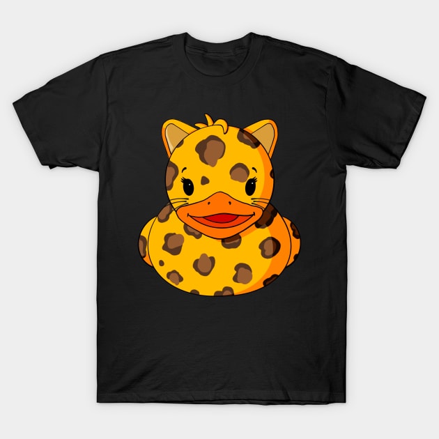 Leopard Rubber Duck T-Shirt by Alisha Ober Designs